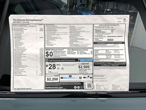 New 2026 BMW X1 xDrive28i w/ M Sport Package AWD/4WD image 34