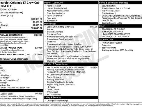 Certified 2019 Chevrolet Colorado LT w/ Luxury Package, Chrome AWD/4WD image 15