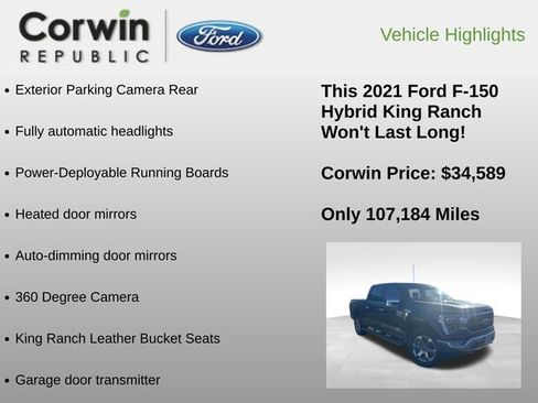 Used 2021 Ford F150 King Ranch w/ Equipment Group 601A High image 12
