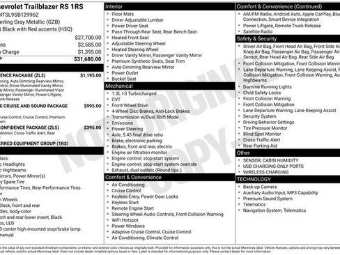 New 2025 Chevrolet TrailBlazer RS w/ Convenience Package image 5