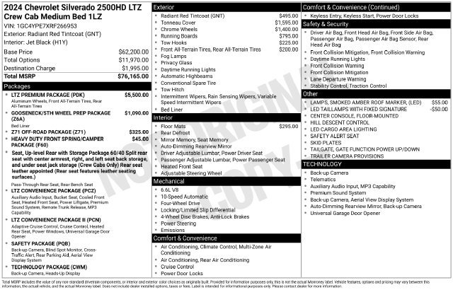 Used 2024 Chevrolet Silverado 2500 LTZ w/ LTZ Premium Package AWD/4WD image 2