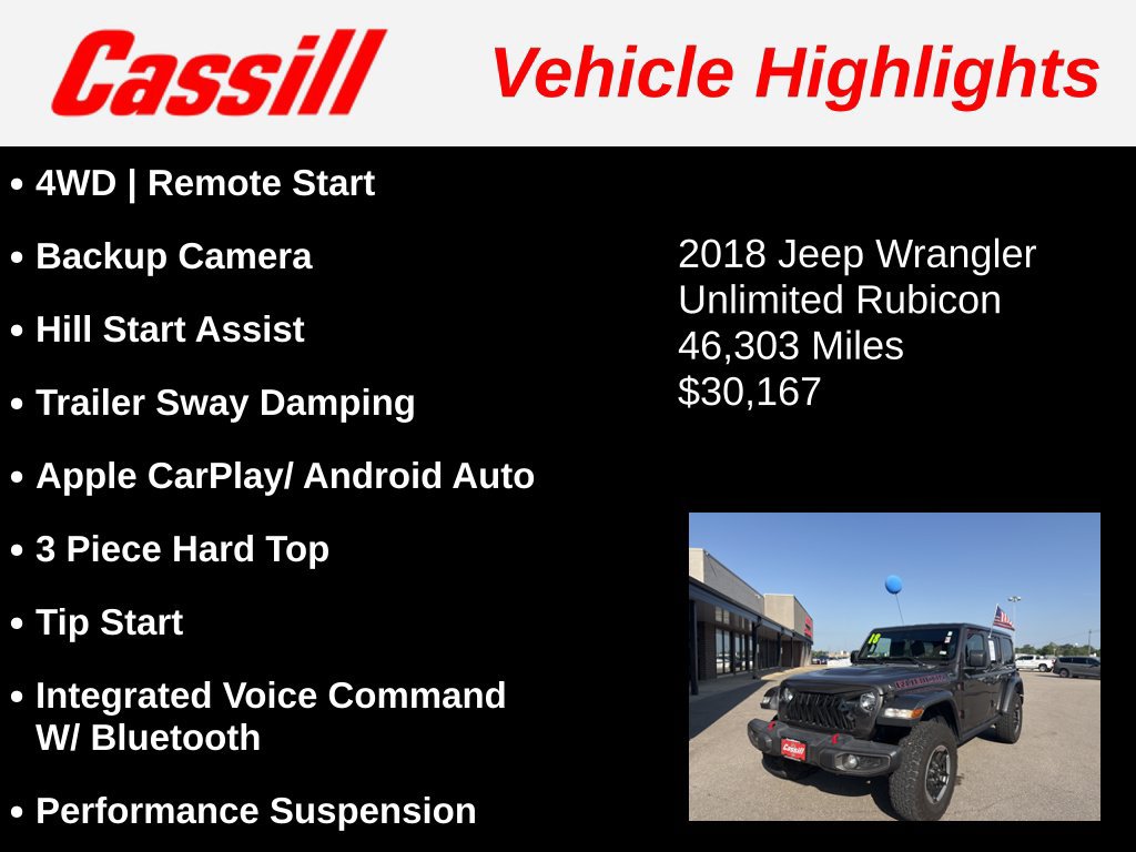 Used 2018 Jeep Wrangler Unlimited Rubicon AWD/4WD image 3
