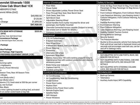Used 2023 Chevrolet Silverado 1500 Custom RWD image 6