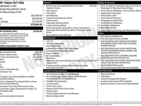 Used 2022 GMC Yukon SLT w/ SLT Luxury Package AWD/4WD image 1
