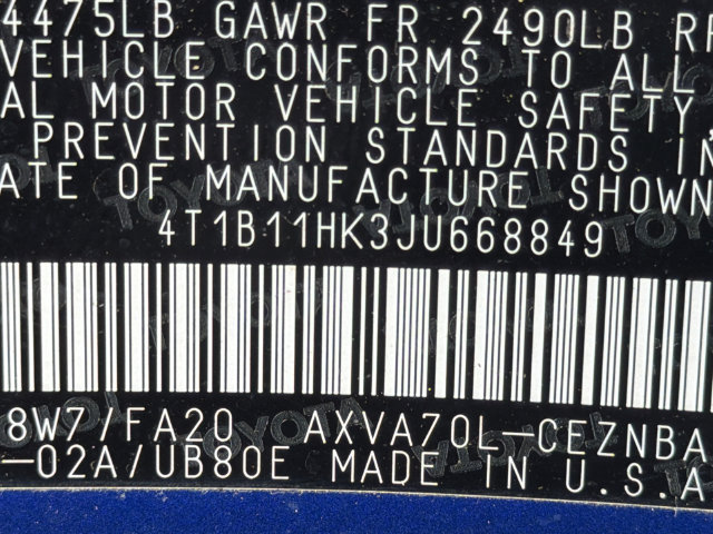 Used 2018 Toyota Camry LE FWD image 31