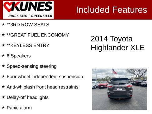 Used 2014 Toyota Highlander XLE AWD/4WD image 3
