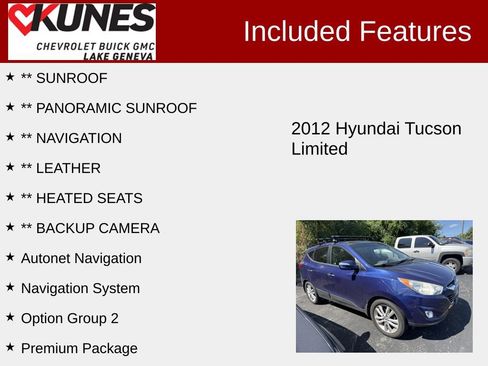 Used 2012 Hyundai Tucson Limited w/ Premium Pkg FWD image 2