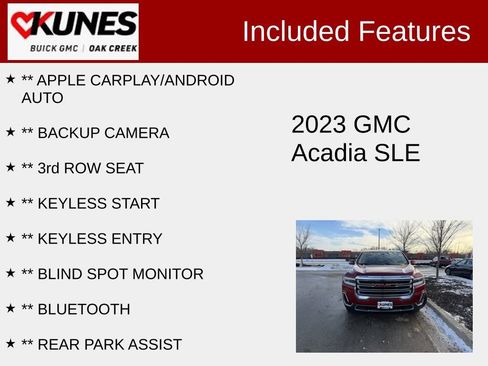 Used 2023 GMC Acadia SLE image 2