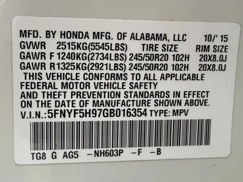 Used 2016 Honda Pilot Touring image 34