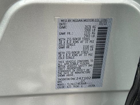 Used 2022 Nissan Pathfinder SV image 34