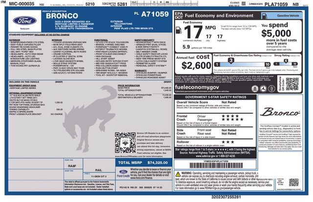 Used 2023 Ford Bronco Heritage Edition AWD/4WD image 31