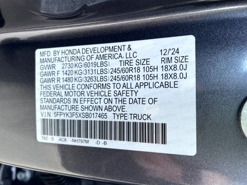 Certified 2025 Honda Ridgeline RTL image 22