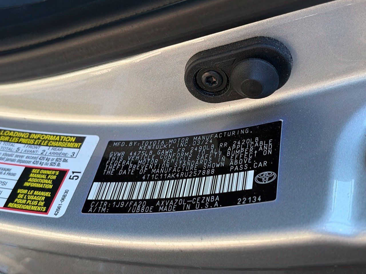 Used 2024 Toyota Camry LE FWD image 12