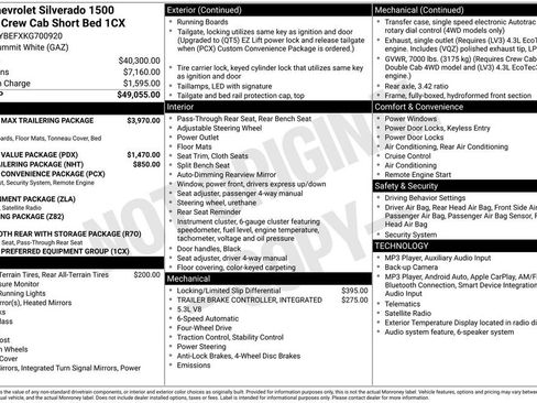 Used 2019 Chevrolet Silverado 1500 Custom w/ Custom Max Trailering Package AWD/4WD image 36