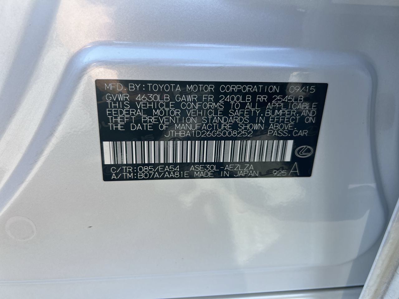 Used 2016 Lexus IS 200t RWD image 36