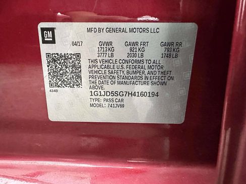 Used 2017 Chevrolet Sonic LT w/ Convenience Package image 37