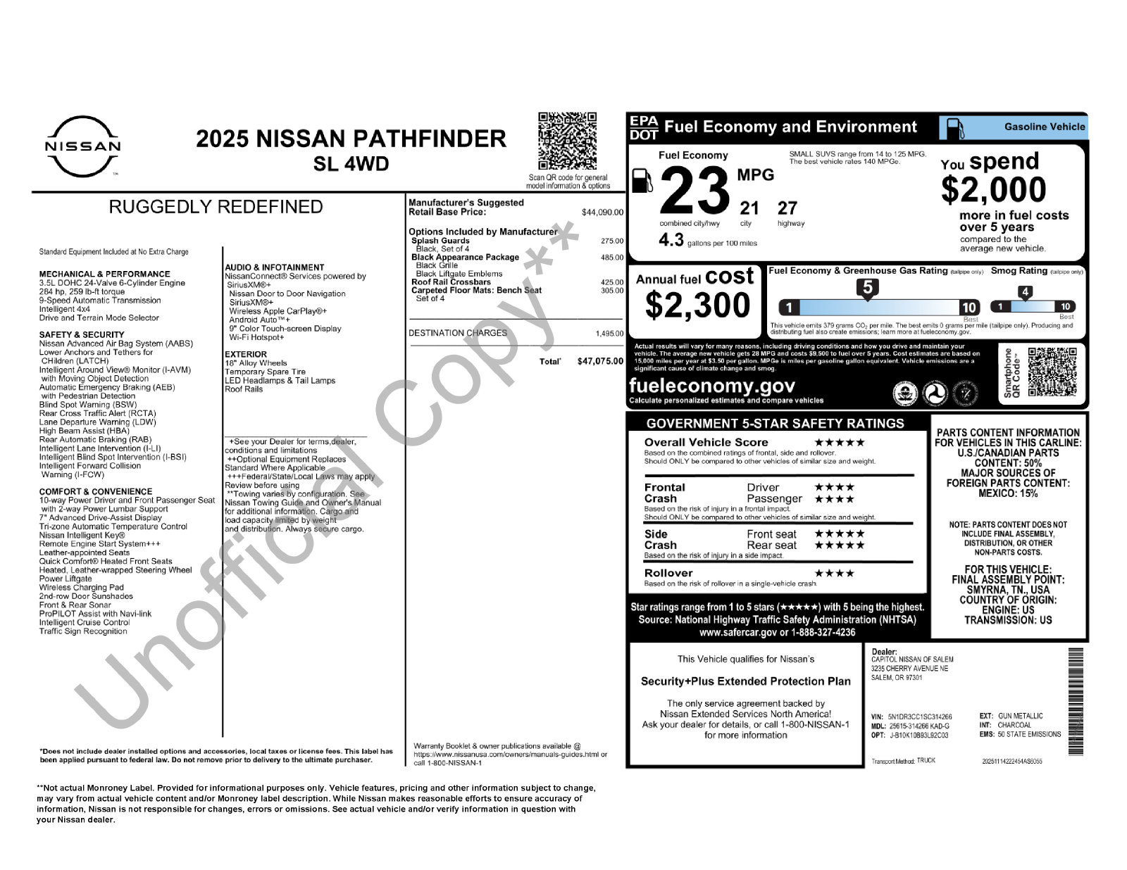 Certified 2025 Nissan Pathfinder SL w/ Black Appearance Package AWD/4WD image 35