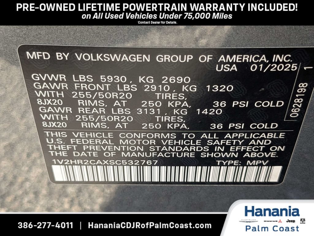 Used 2025 Volkswagen Atlas SE AWD/4WD image 20