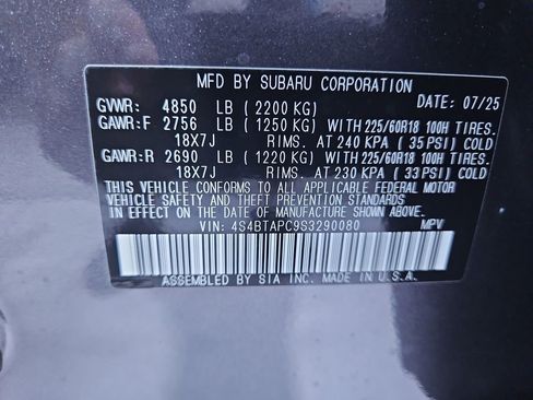 New 2025 Subaru Outback Touring image 30