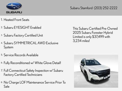 Certified 2025 Subaru Forester Limited AWD/4WD image 2