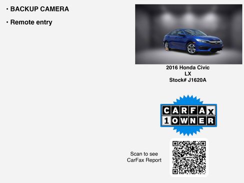 Used 2016 Honda Civic LX image 7