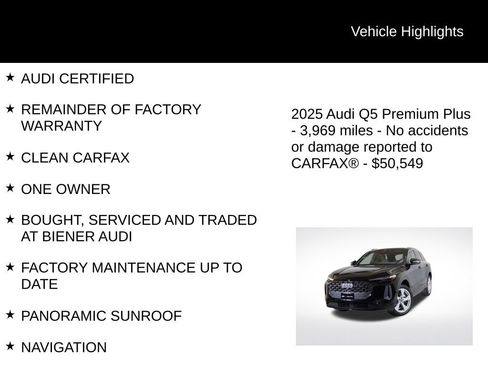 Used 2025 Audi Q5 Premium Plus w/ Premium Plus image 9
