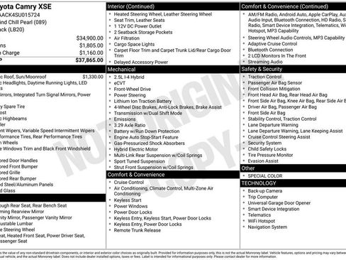 Used 2025 Toyota Camry XSE FWD image 43