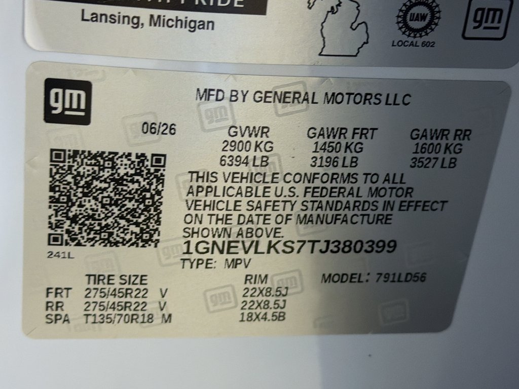 New 2026 Chevrolet Traverse RS w/ LPO, Floor Liner Package AWD/4WD image 30