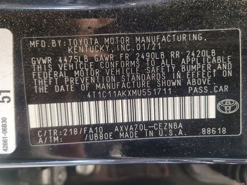 Used 2021 Toyota Camry LE w/ Carpet Mat Package (TMS) image 33