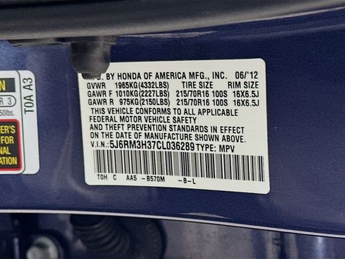 Used 2012 Honda CR-V LX image 12