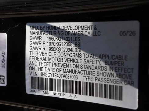 New 2026 Honda Accord SE image 24