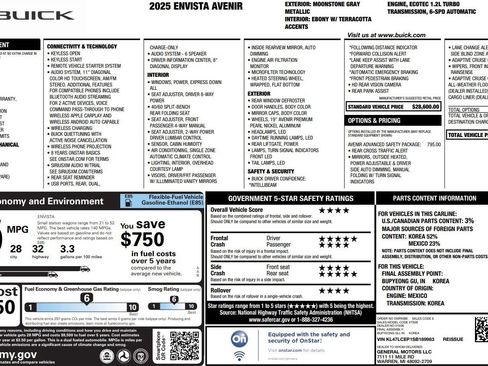 Used 2025 Buick Envista Avenir FWD image 5