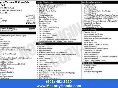 Used 2022 Toyota Tacoma SR w/ SR Convenience Package RWD image 18
