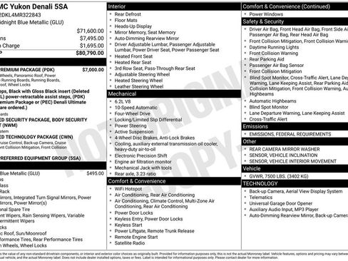 Used 2021 GMC Yukon Denali w/ Denali Premium Package image 48