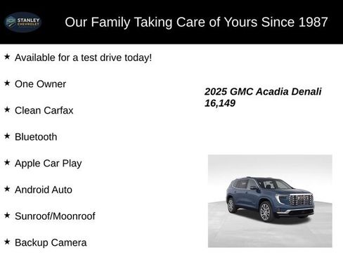 Used 2025 GMC Acadia Denali w/ Super Cruise Package FWD image 9