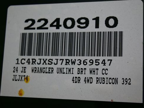 New 2024 Jeep Wrangler Unlimited Rubicon 392 image 11