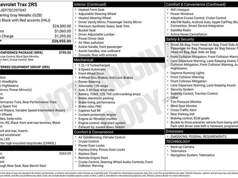 New 2025 Chevrolet Trax RS w/ Driver Confidence Package image 25