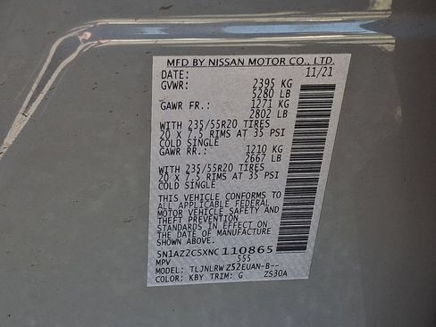 Certified 2022 Nissan Murano SL w/ SL Moonroof Package AWD/4WD image 29