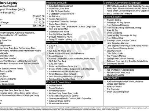 Certified 2025 Subaru Legacy Base image 35