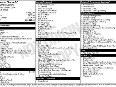 Used 2021 Hyundai Elantra SE FWD image 26