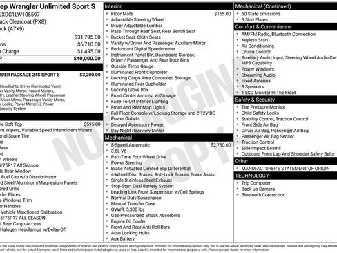 Used 2020 Jeep Wrangler Unlimited Sport S AWD/4WD image 36