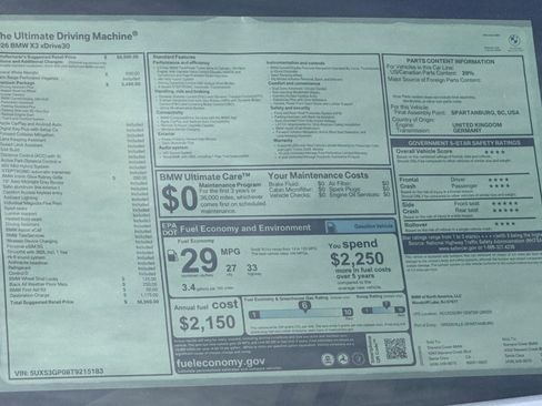 Used 2026 BMW X3 xDrive30 w/ Premium Package image 30