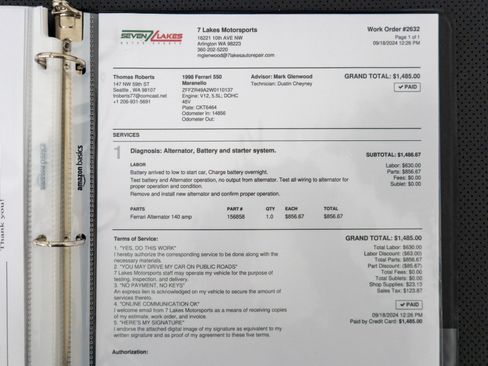 Used 1998 Ferrari 550 Maranello Coupe RWD image 39