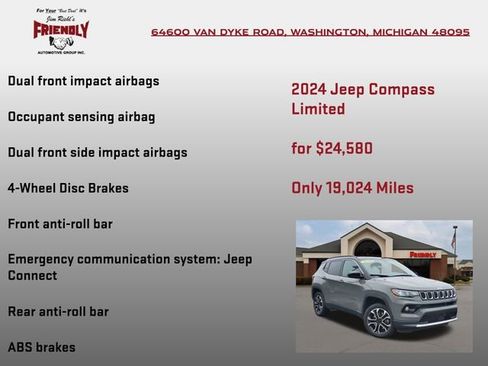 Used 2024 Jeep Compass Limited AWD/4WD image 15