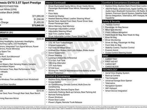 New 2026 Genesis GV70 3.5T Sport Prestige image 9