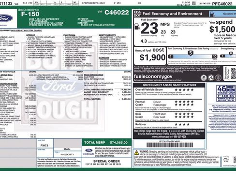 Certified 2023 Ford F150 Lariat w/ Equipment Group 502A High AWD/4WD image 42