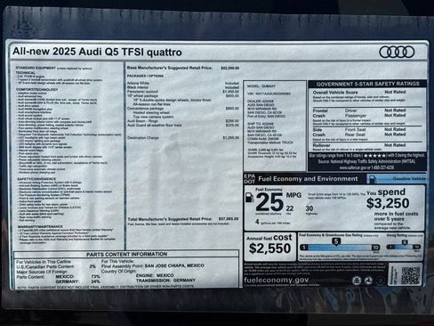 Certified 2025 Audi Q5 Premium w/ Convenience Package AWD/4WD image 21