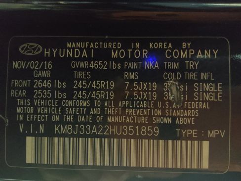 Used 2017 Hyundai Tucson Limited w/ Limited Ultimate Package 03 image 33