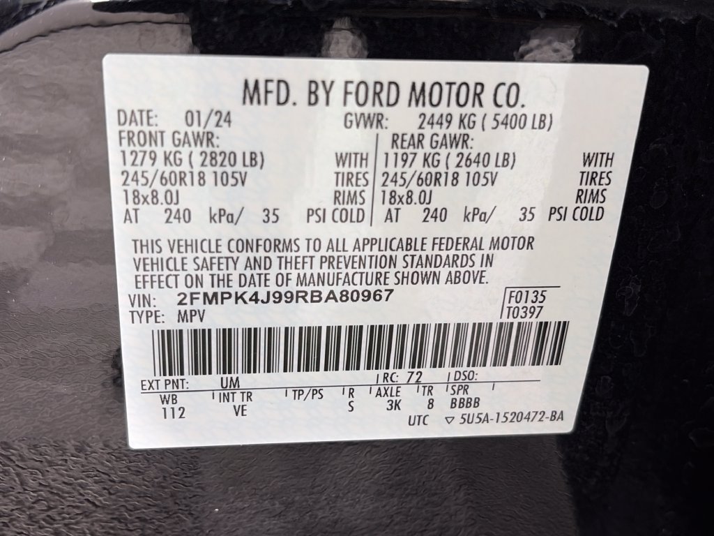 Certified 2024 Ford Edge SEL AWD/4WD image 9