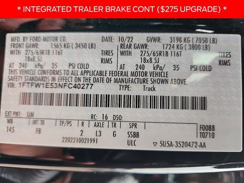 Certified 2022 Ford F150 XLT w/ Equipment Group 302A High image 28